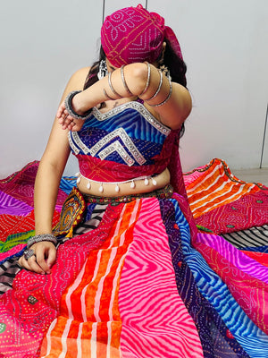 Navratri Multicolor Rangili Lehenga Set