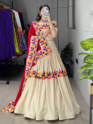 Navratri Vanilla Lehenga Set