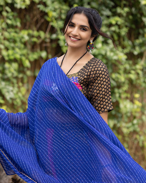 Navratri Kali Jacquard Lehenga Set