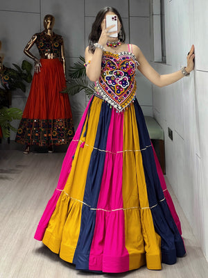 Navratri Multicolor Vaalam Lehenga Set