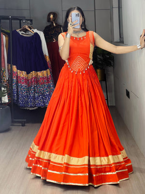 Navratri Orange Ambaa Lehenga Set