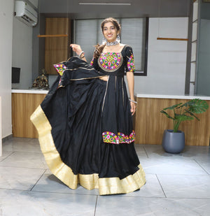 Navratri Black Charming Lehenga Set