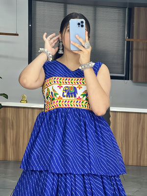Navy Blue Navratri Lehenga Set