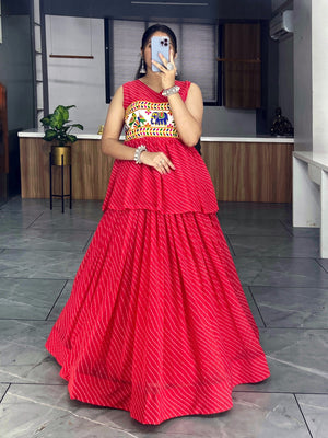 Red Navratri Lehenga Set