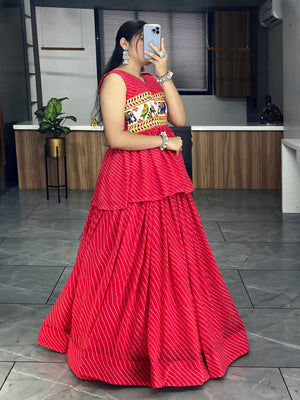 Red Navratri Lehenga Set