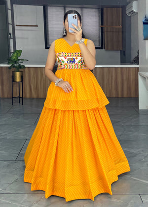 Yellow Navratri Lehenga Set