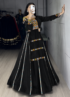 Navratri Black Toraniyu Lehenga Set