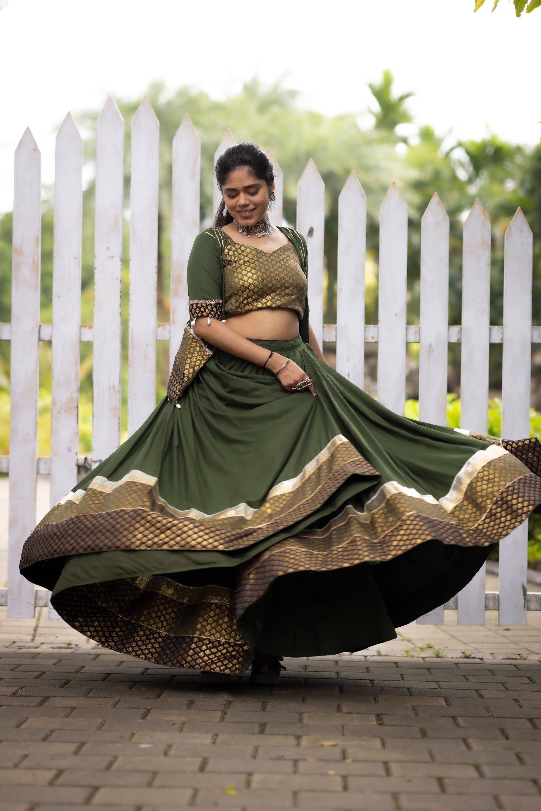 Navratri Mehendi Lehenga Set