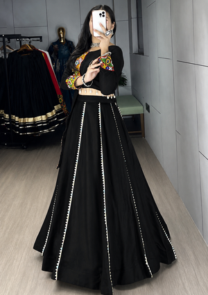 Navratri Black Toraniyu Lehenga Set