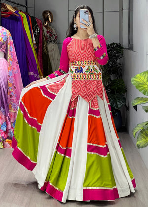 Navratri Pink Panghat Lehenga Set