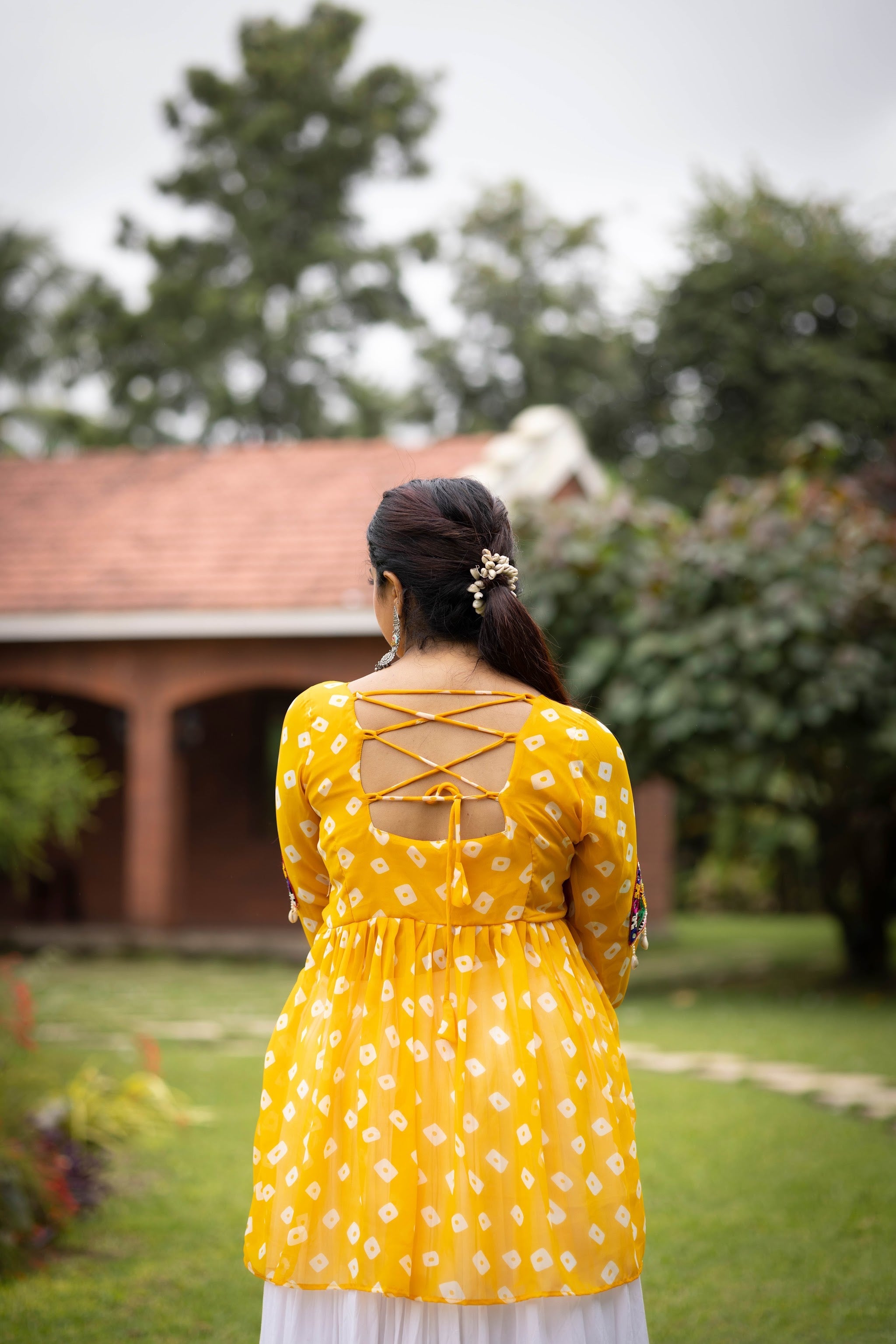 Navratri Yellow Megha Lehenga Set