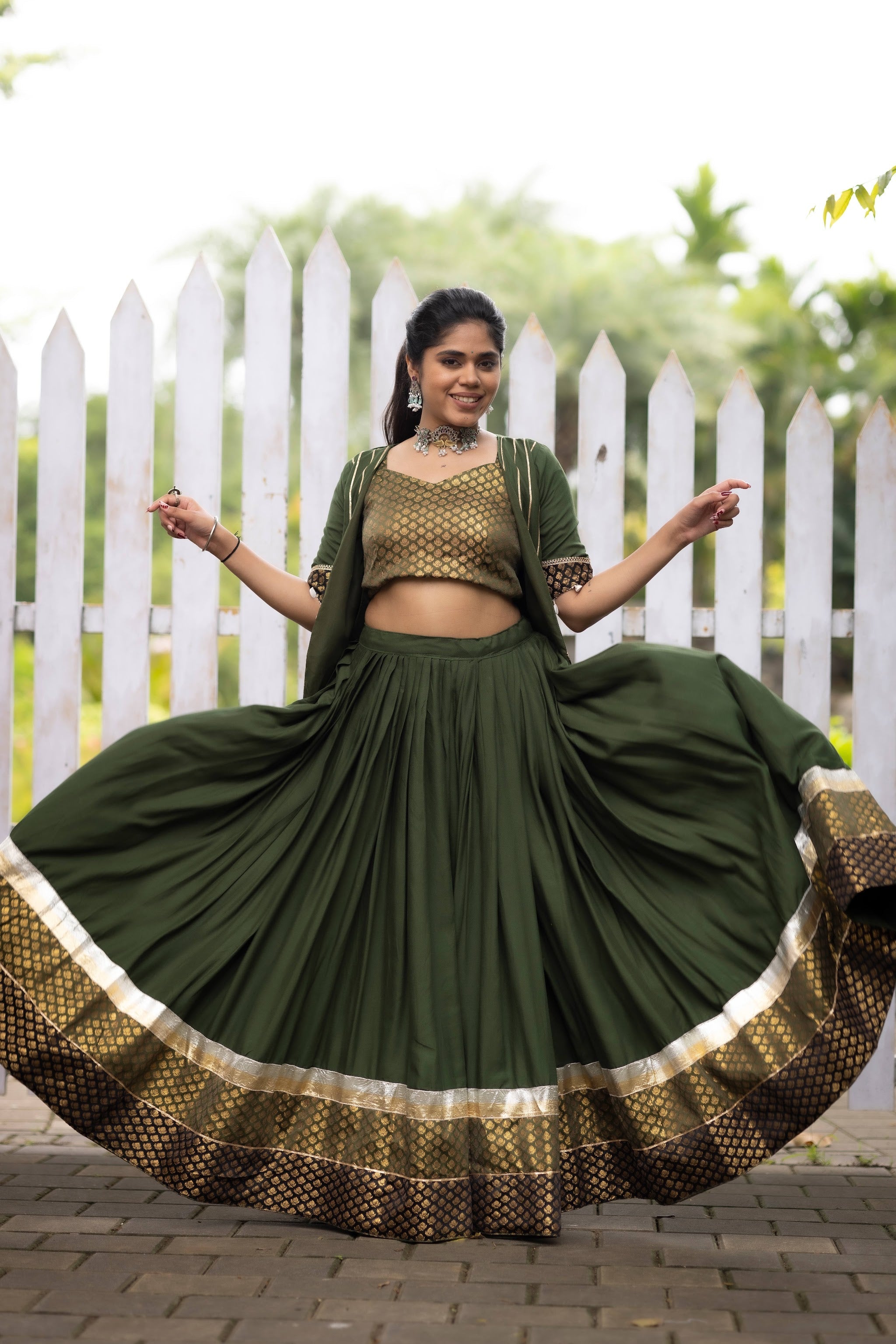 Navratri Mehendi Lehenga Set