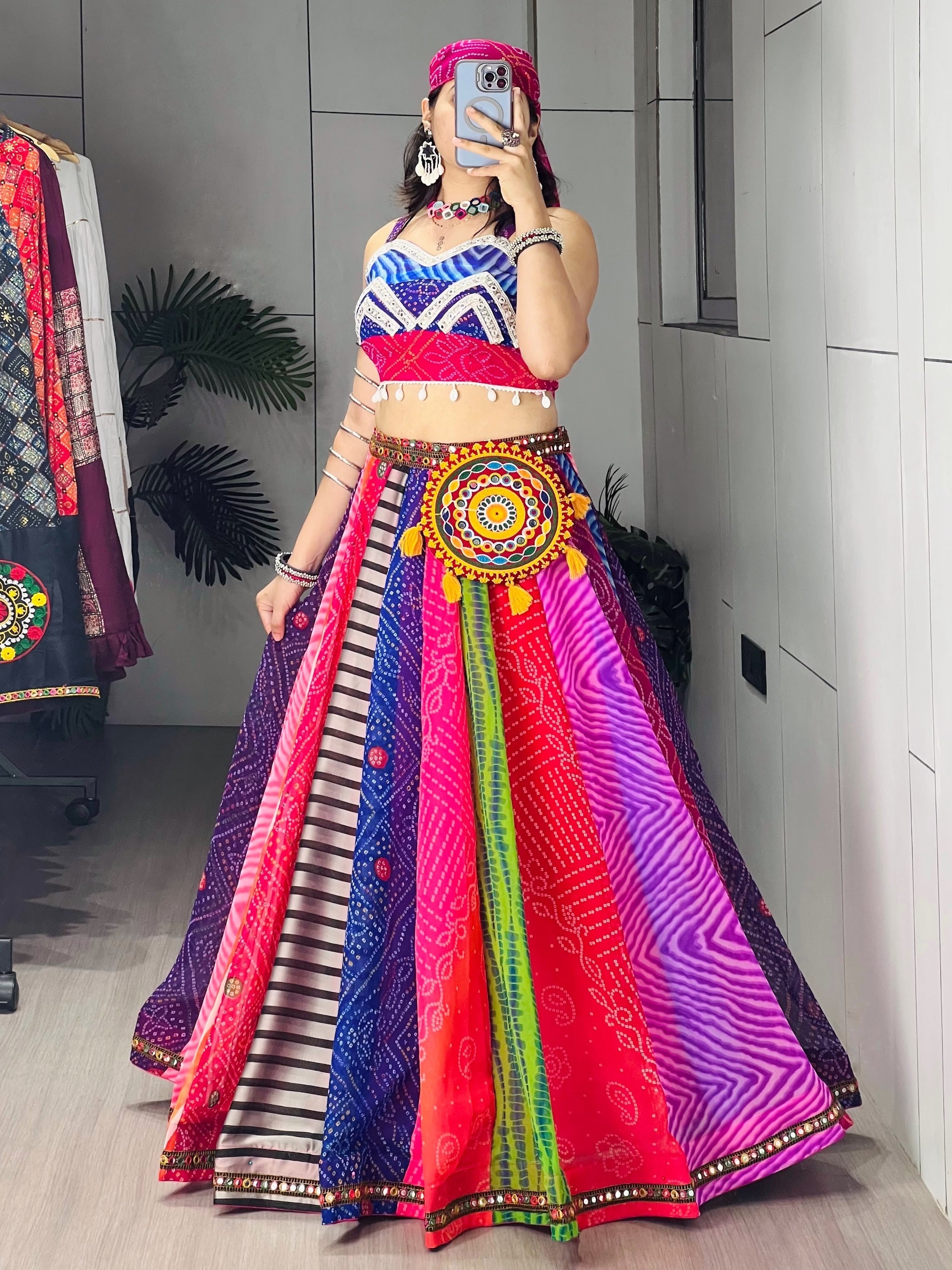Navratri Multicolor Rangili Lehenga Set