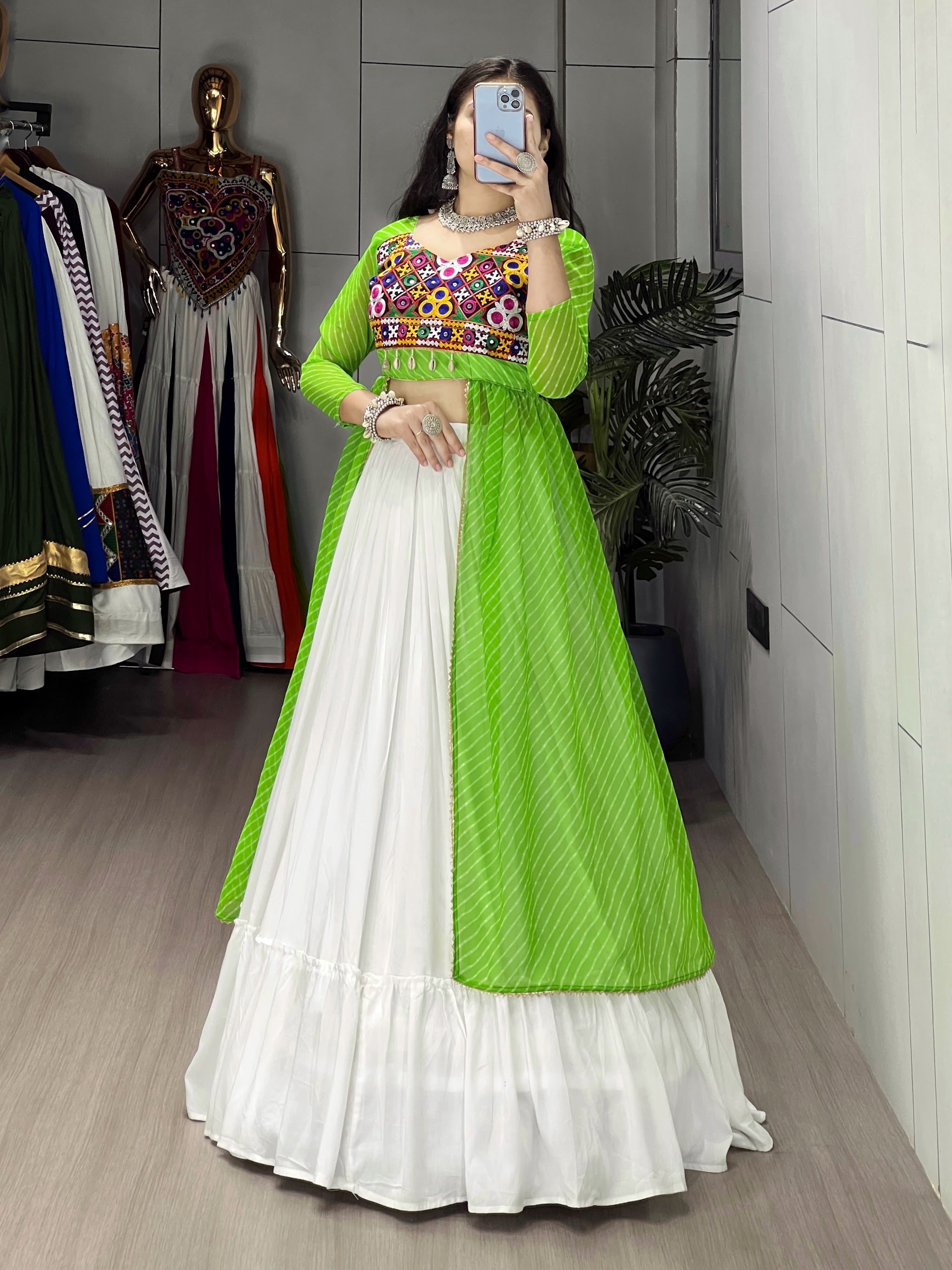 Navratri Printed Kurti Lehenga Set