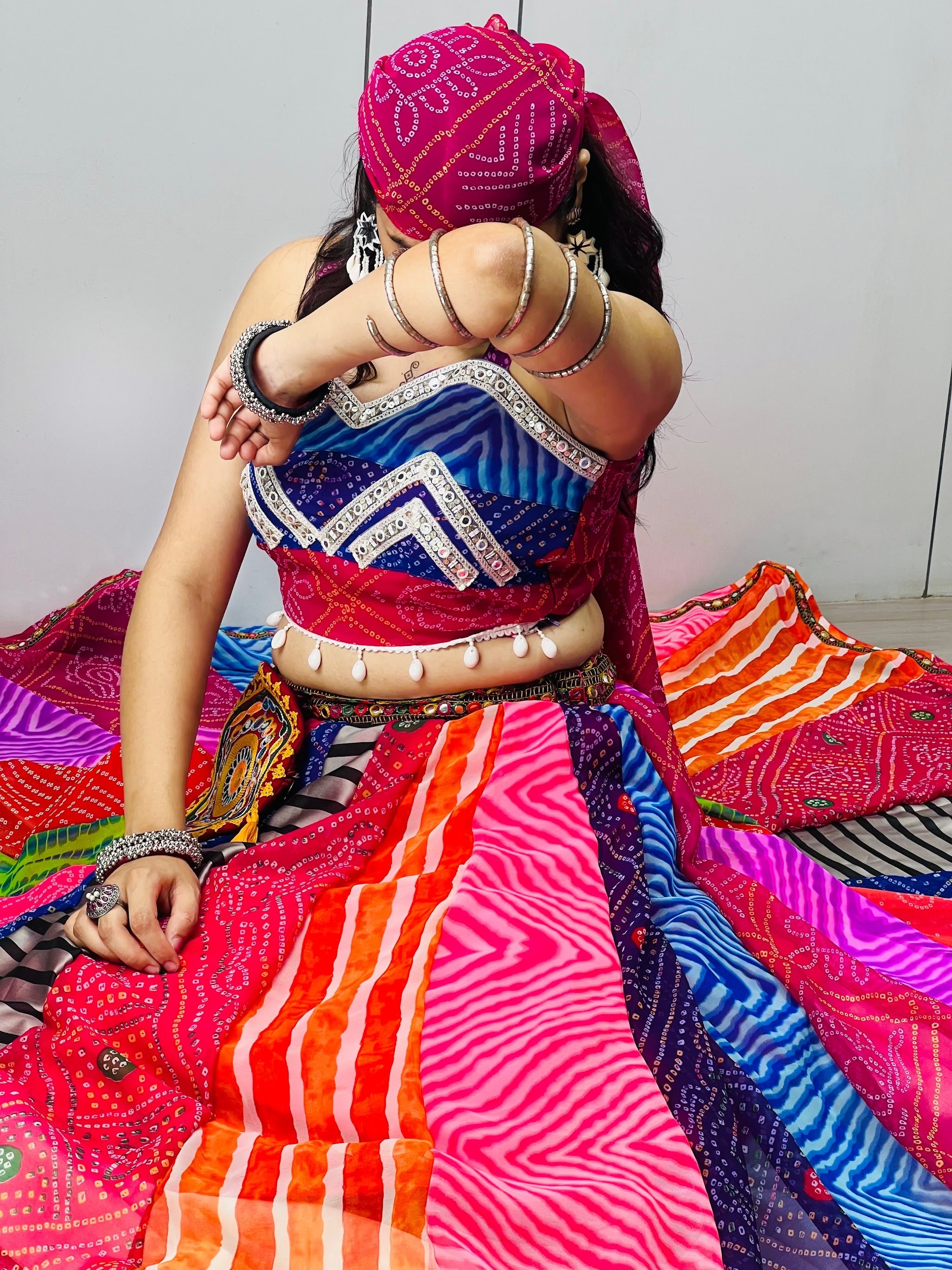 Navratri Multicolor Rangili Lehenga Set