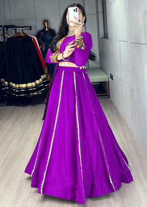 Navratri Purple Toraniyu Lehenga Set