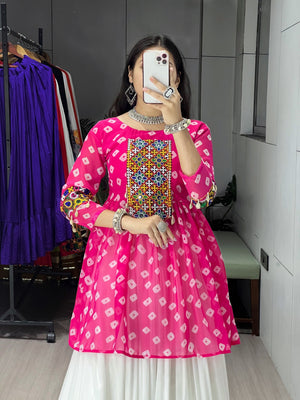 Navratri Pink Megha Lehenga Set
