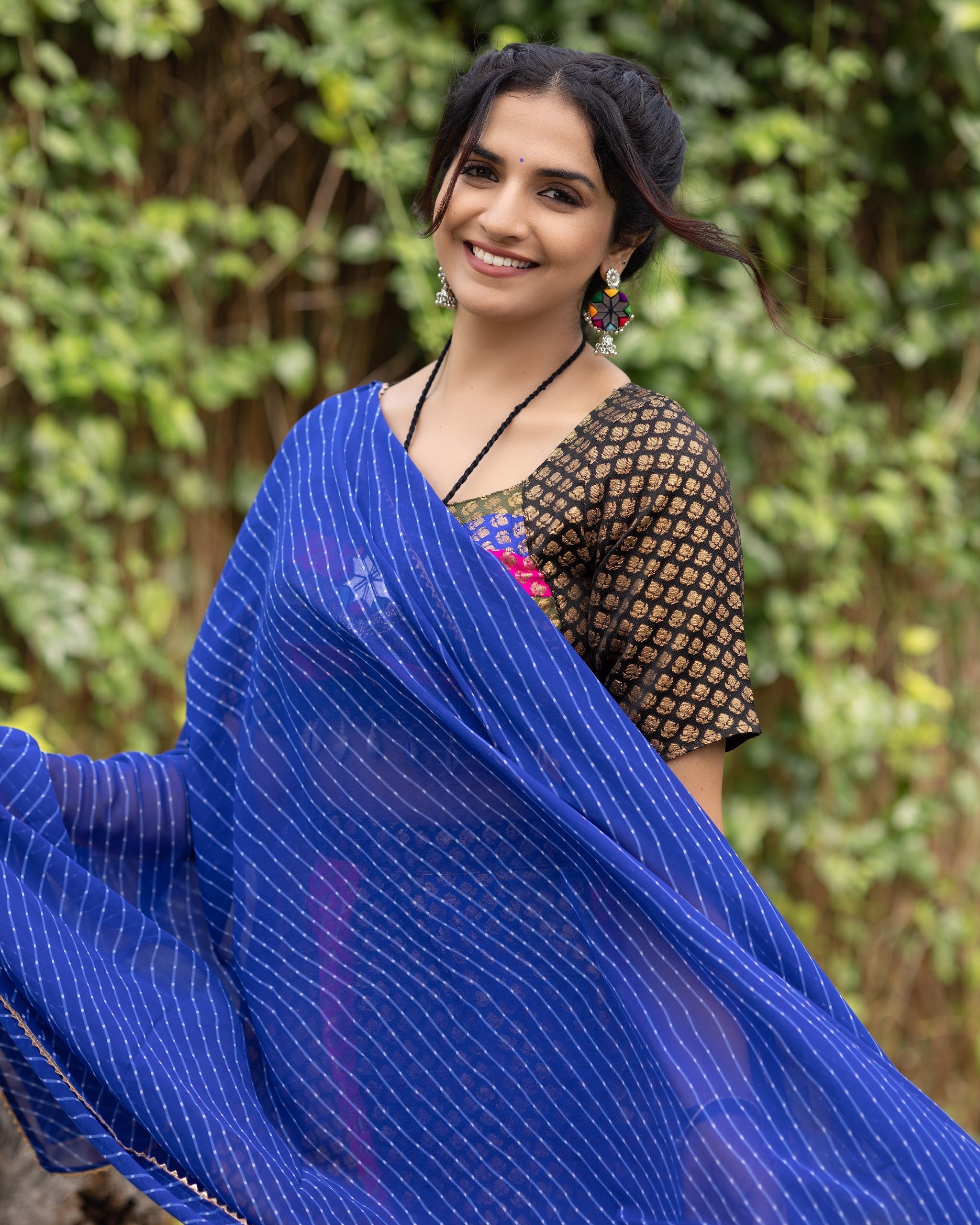 Navratri Kali Jacquard Lehenga Set