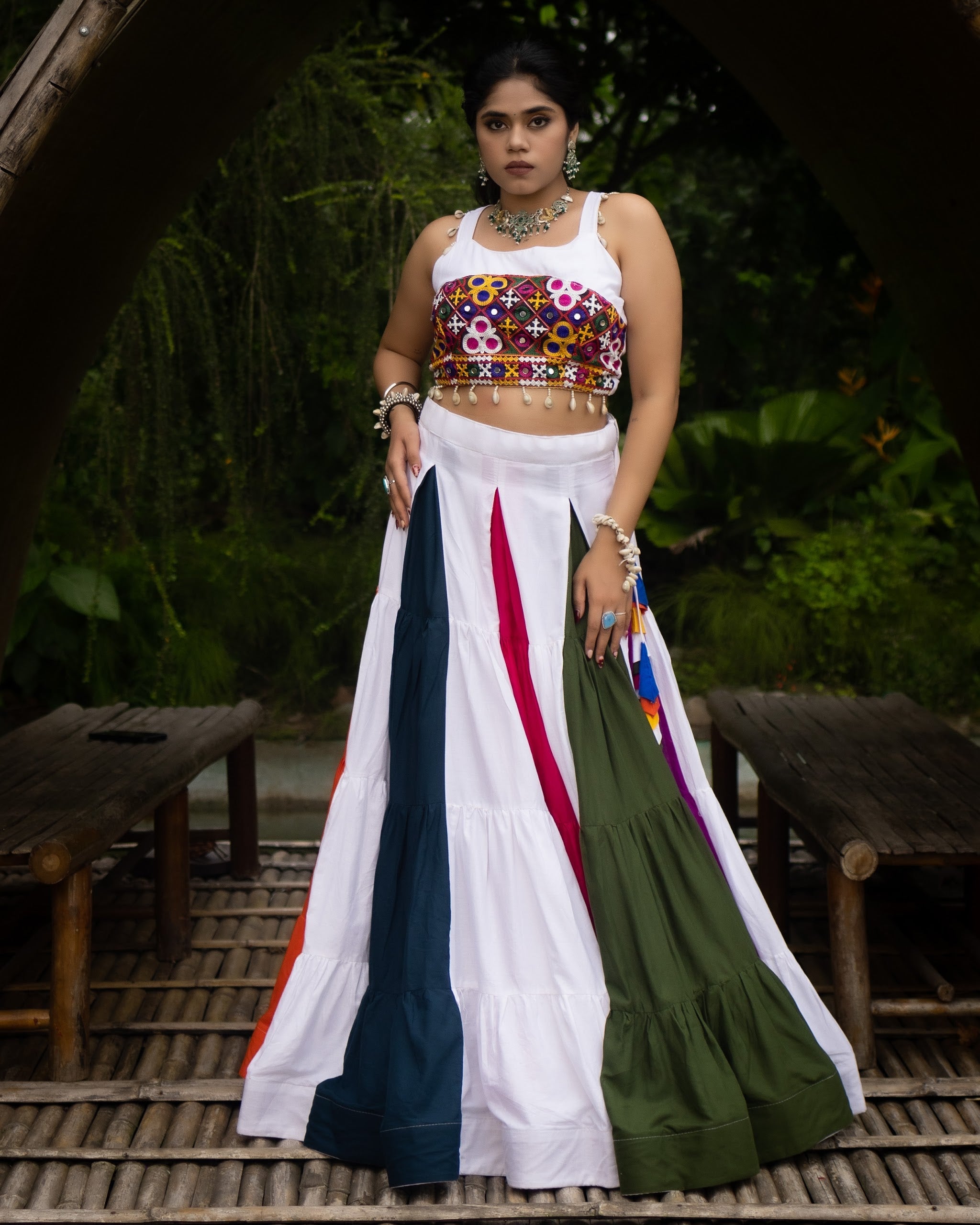 Navratri Multicolor Rangili Lehenga Set