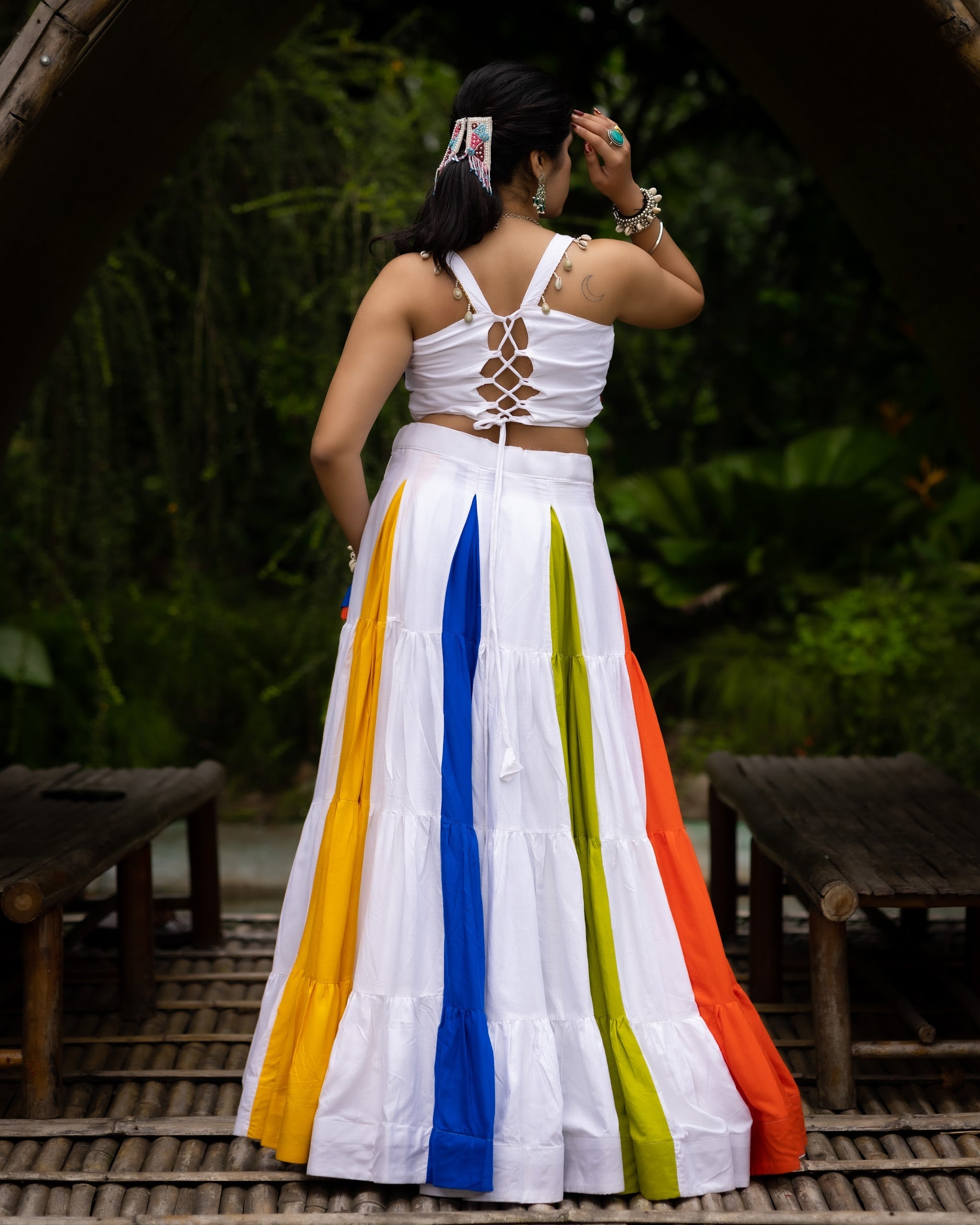 Navratri Multicolor Rangili Lehenga Set