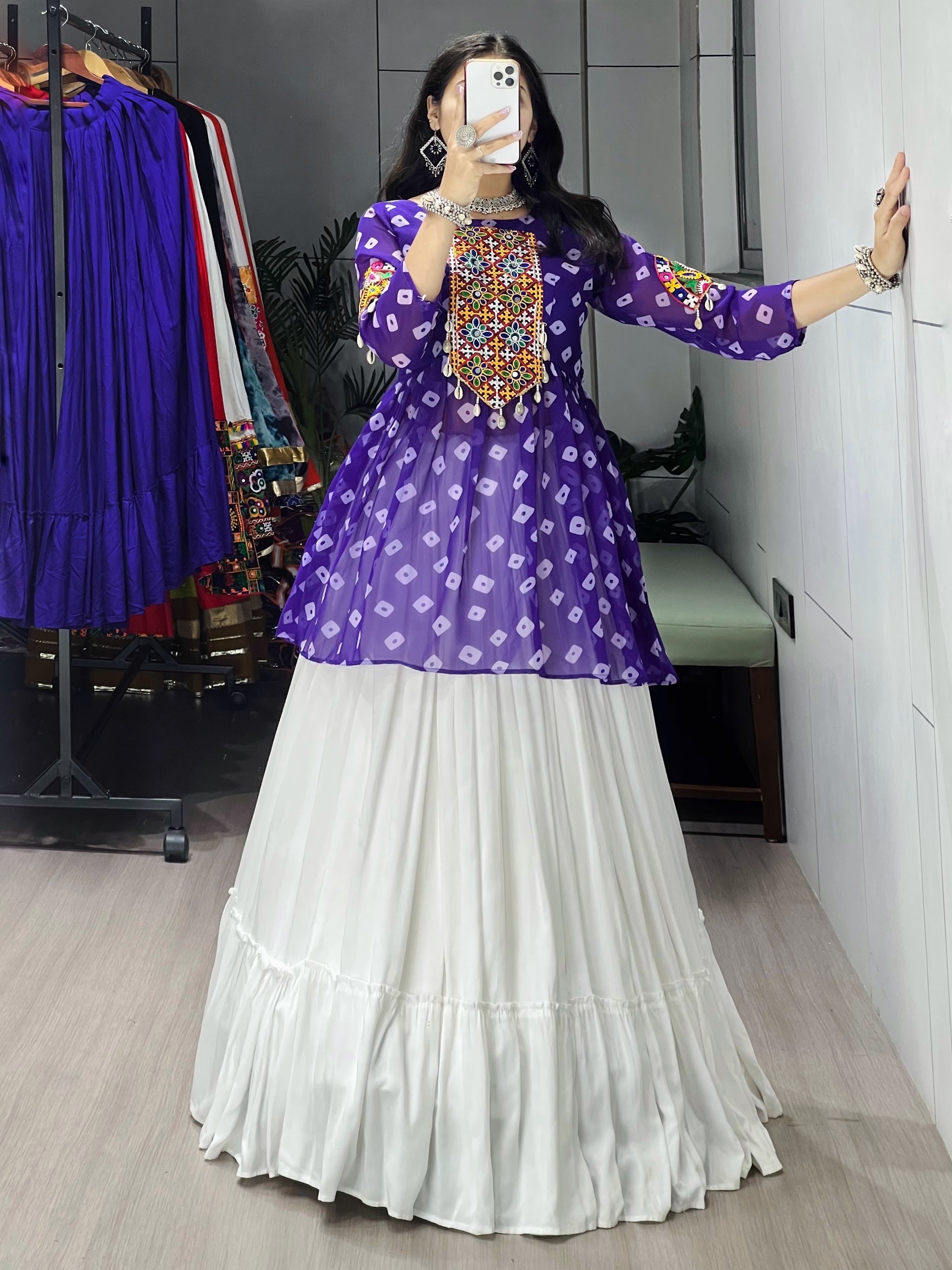 Navratri Purple Megha Lehenga Set