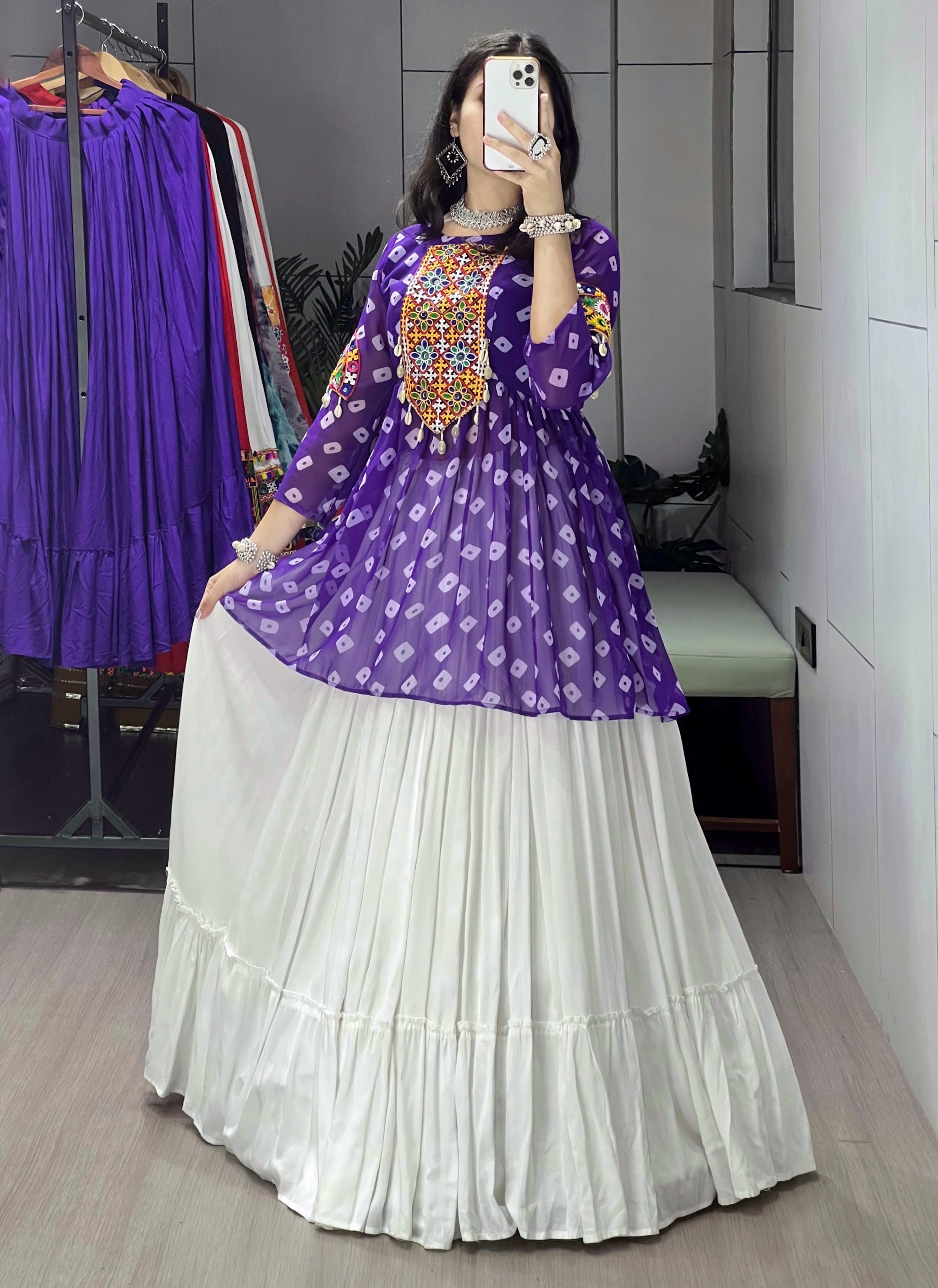 Navratri Purple Megha Lehenga Set