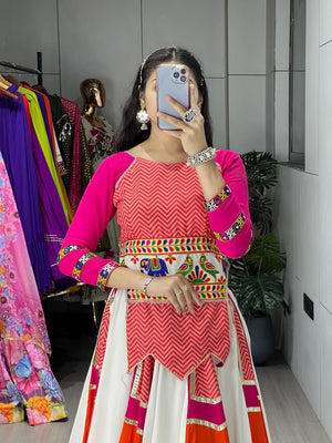 Navratri Pink Panghat Lehenga Set