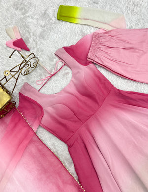 Georgette Designer Anarkali Set – Onion