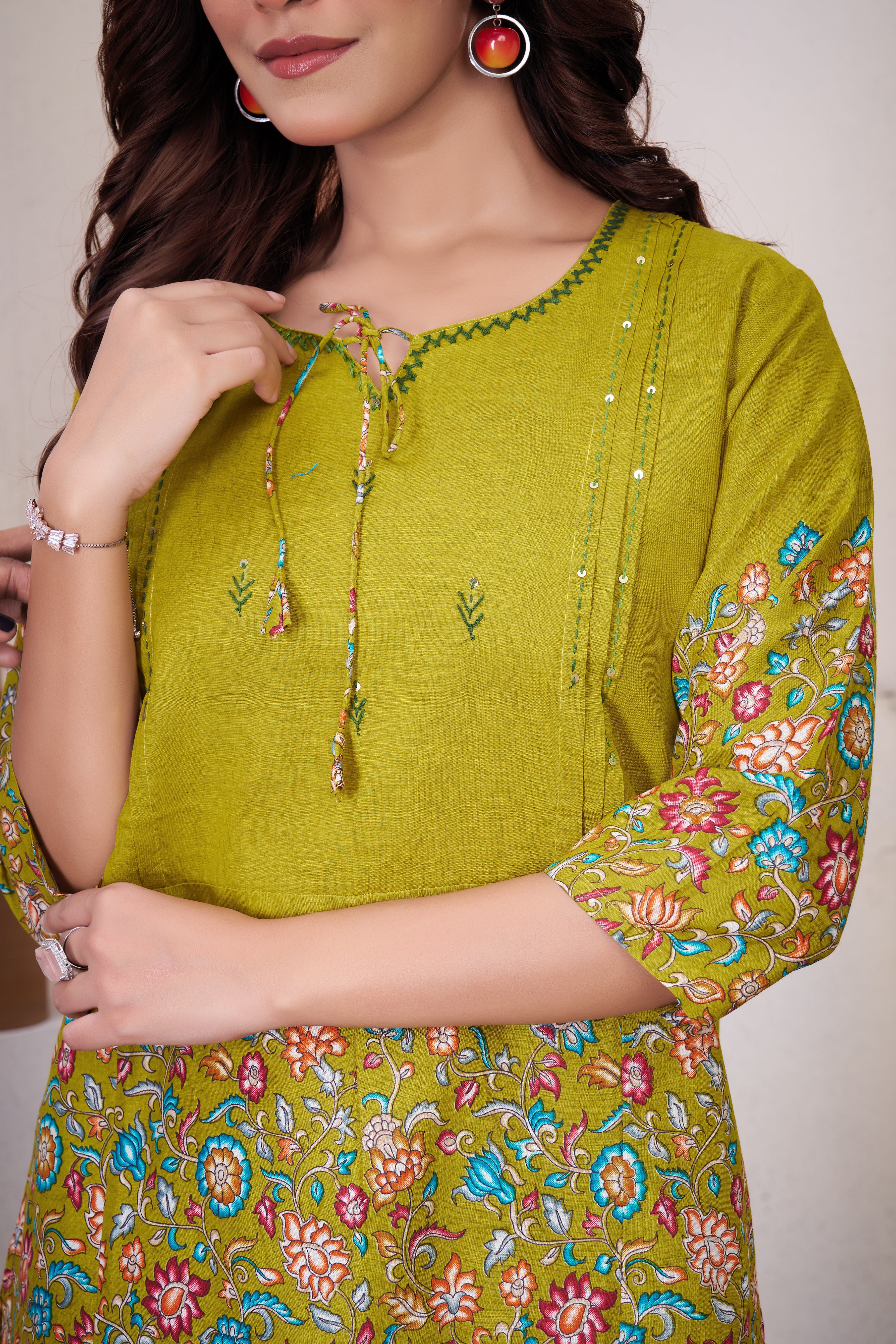 Pure Cotton Printed Co-Ords Set – Lemon Yellow