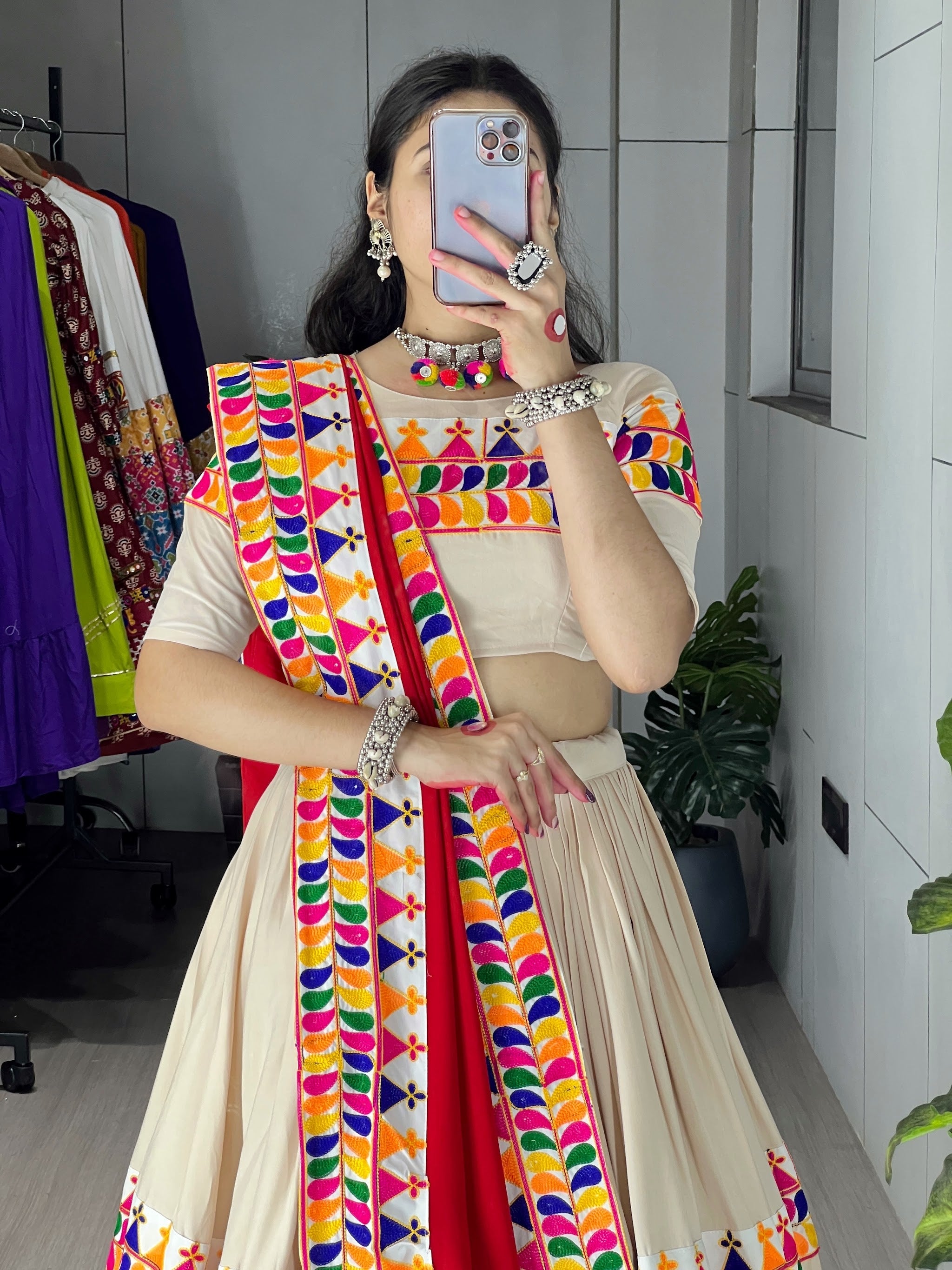Navratri Vanilla Lehenga Set