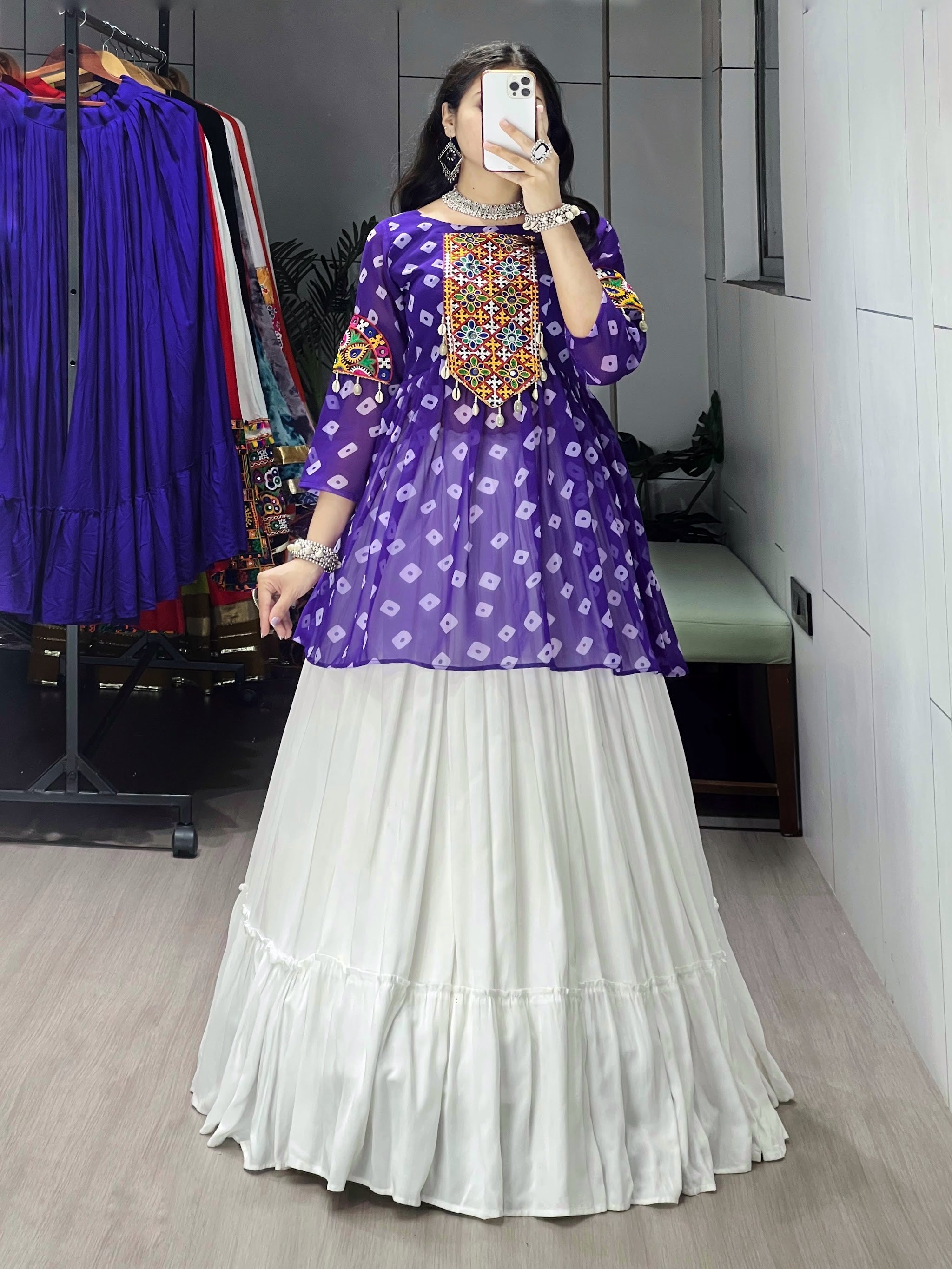Navratri Purple Megha Lehenga Set