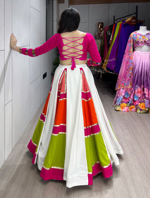 Navratri Pink Panghat Lehenga Set
