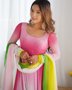 Georgette Designer Anarkali Set – Onion