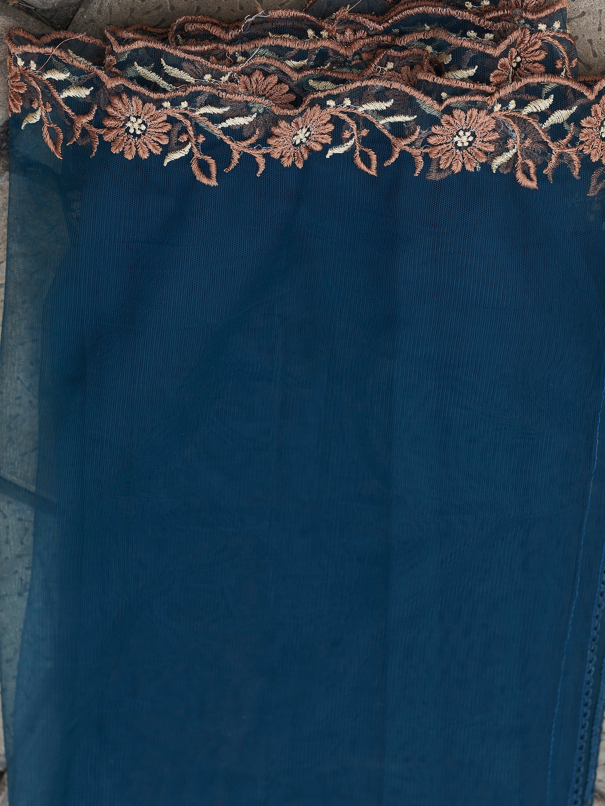 Rayon Slub Embroidered Kurta Pant Dupatta Set – Rama Green