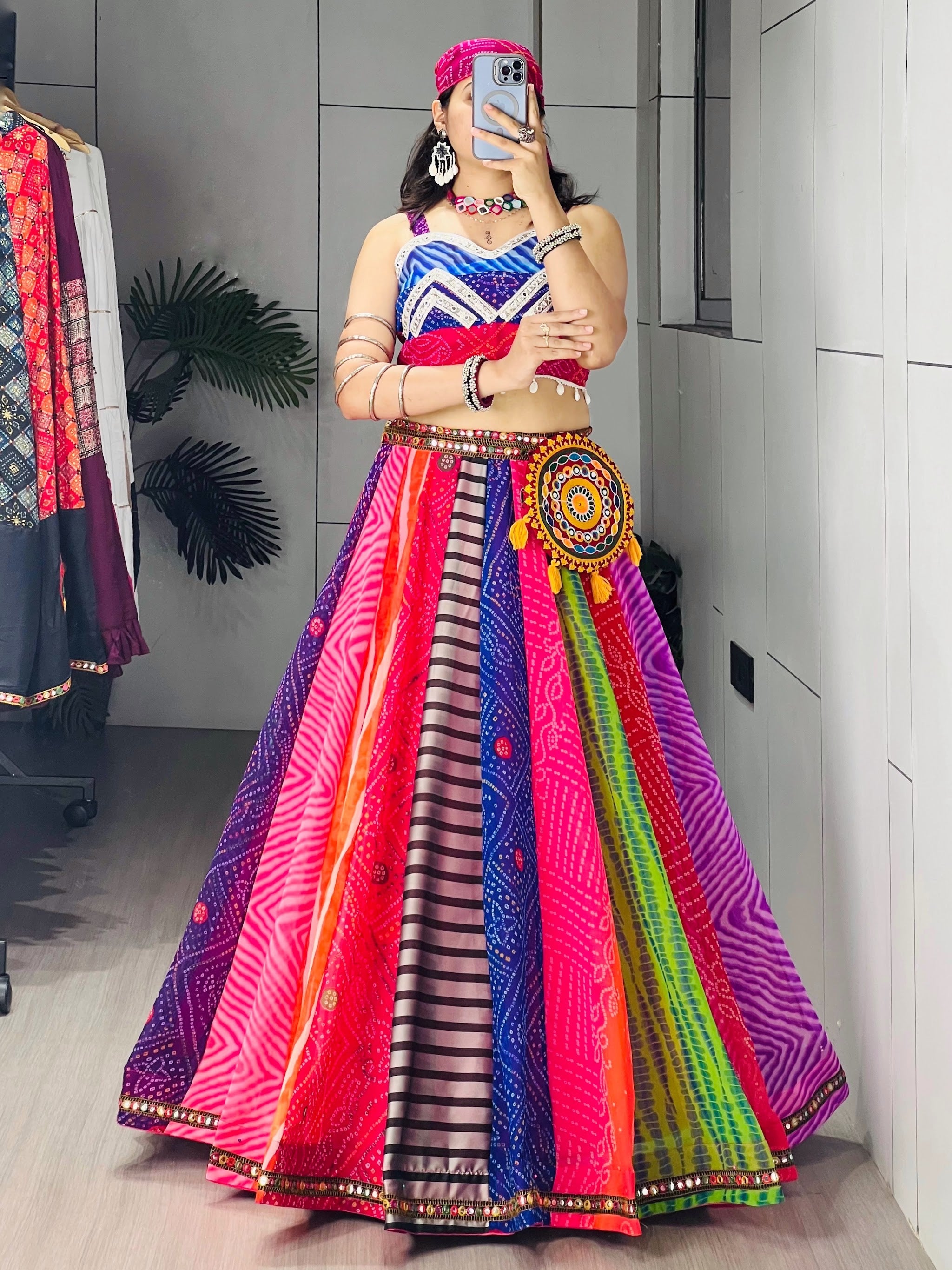 Navratri Multicolor Rangili Lehenga Set