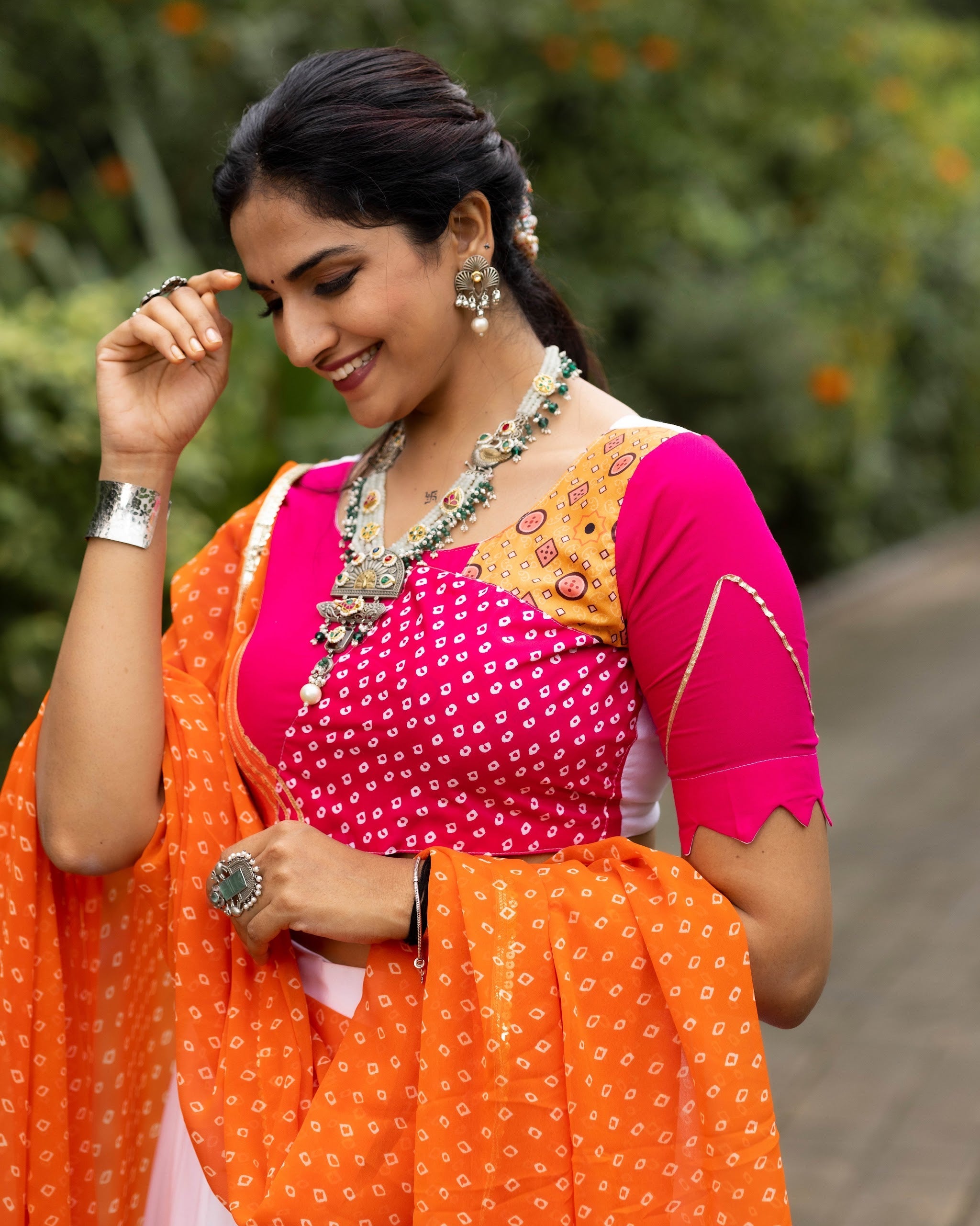 Navratri Orange Gulaboo Lehenga Set