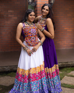 Navratri Purple Rangat Lehenga Set