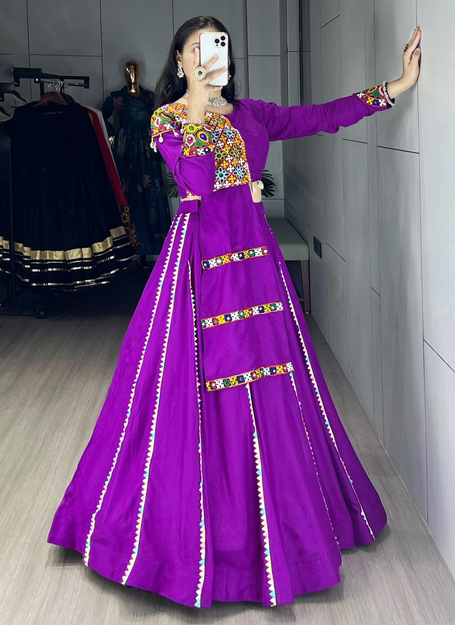 Navratri Purple Toraniyu Lehenga Set