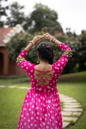 Navratri Pink Megha Lehenga Set