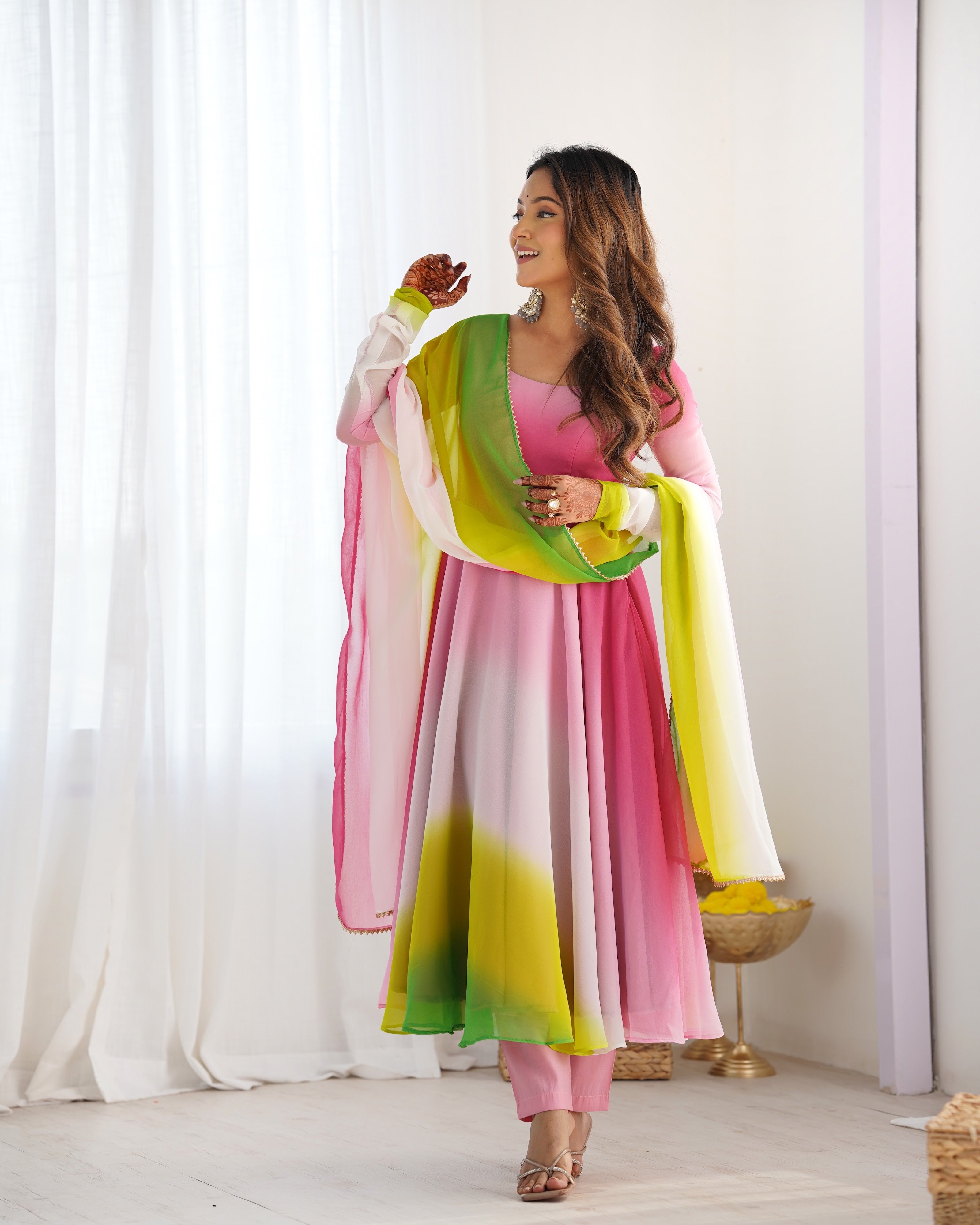 Georgette Designer Anarkali Set – Onion
