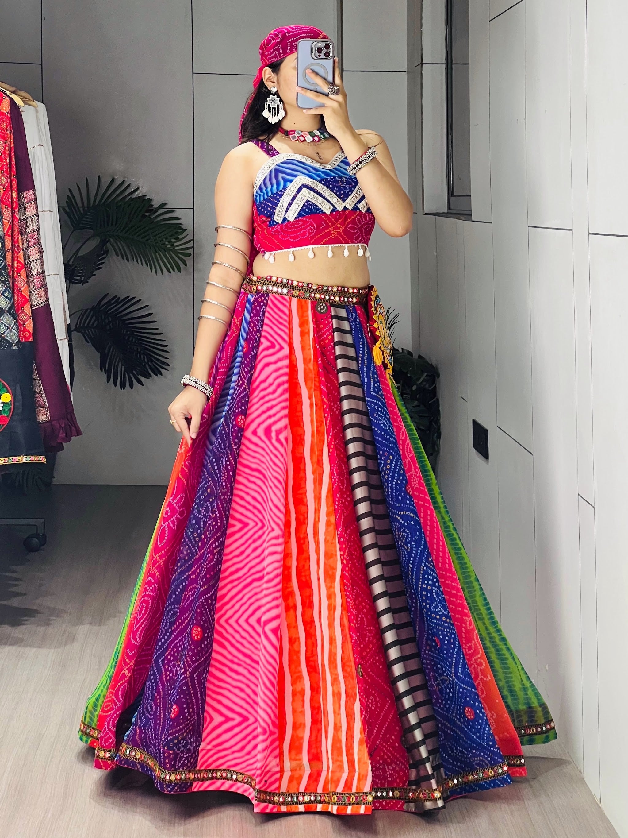 Navratri Multicolor Rangili Lehenga Set