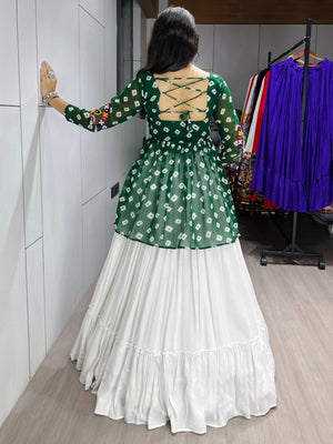 Navratri Green Megha Lehenga Set