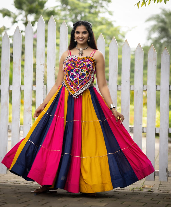 Navratri Multicolor Vaalam Lehenga Set