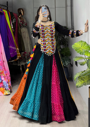 Navratri Multicolor Virangana Lehenga Set