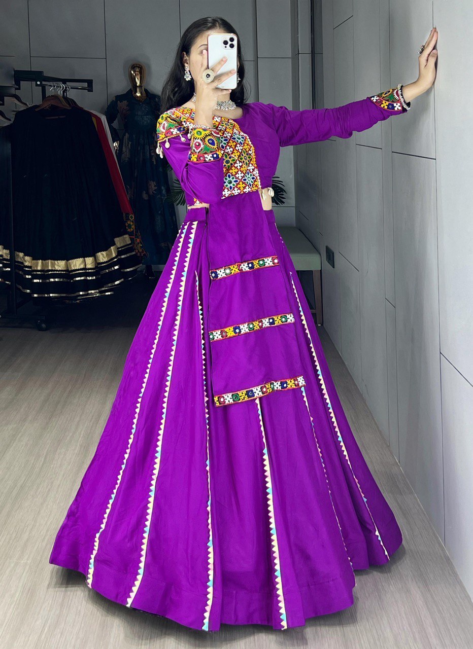 Navratri Purple Toraniyu Lehenga Set