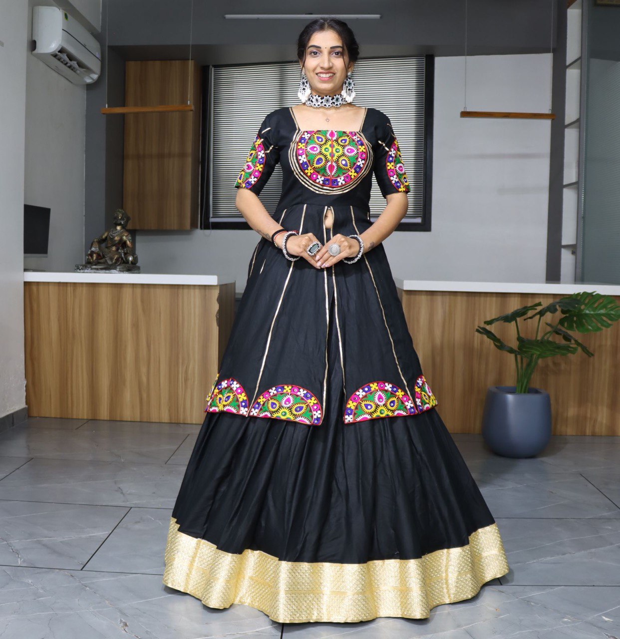 Navratri Black Charming Lehenga Set
