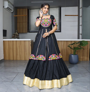 Navratri Black Charming Lehenga Set