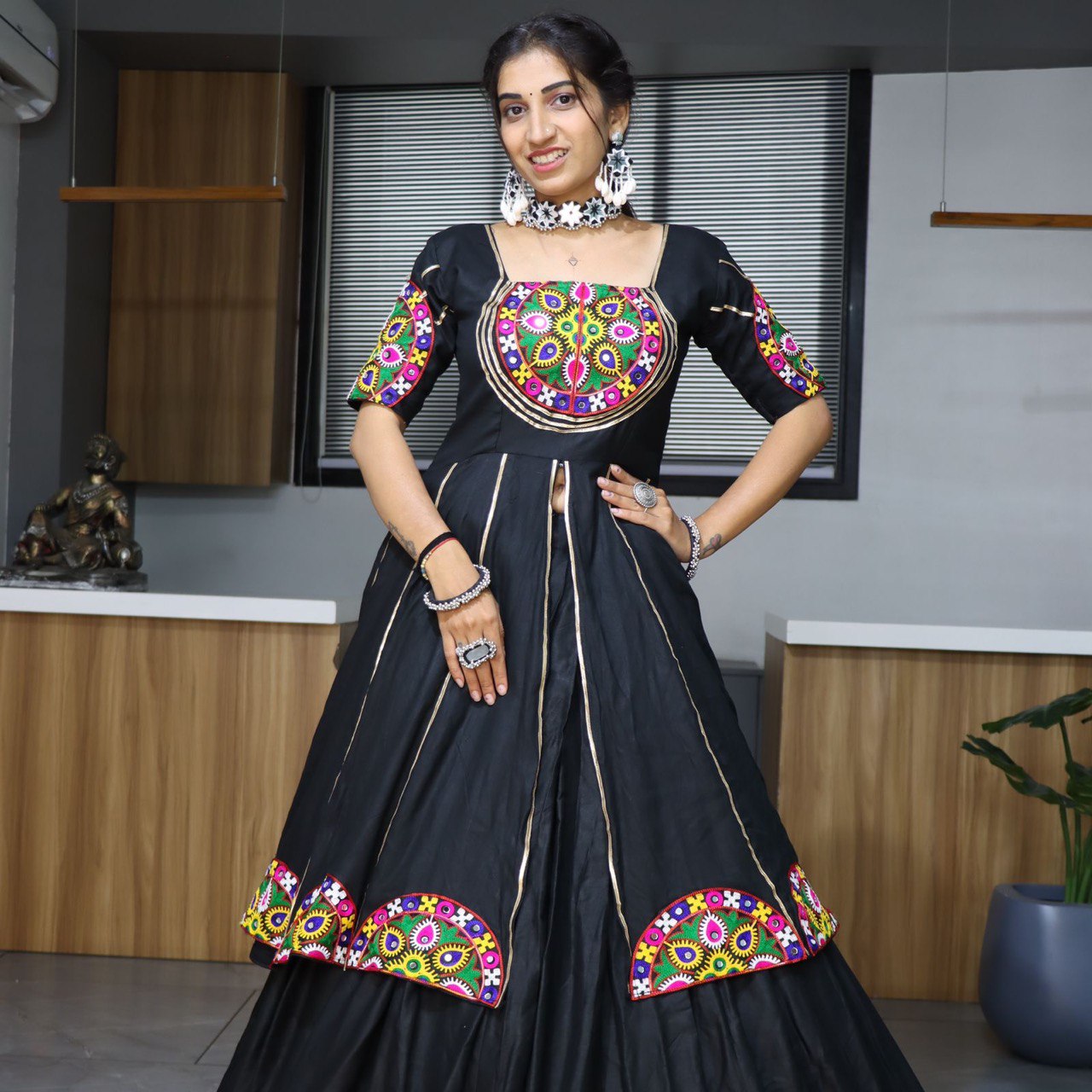 Navratri Black Charming Lehenga Set