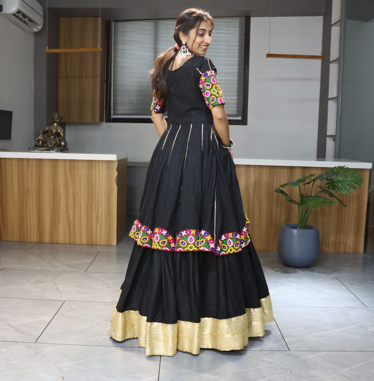 Navratri Black Charming Lehenga Set
