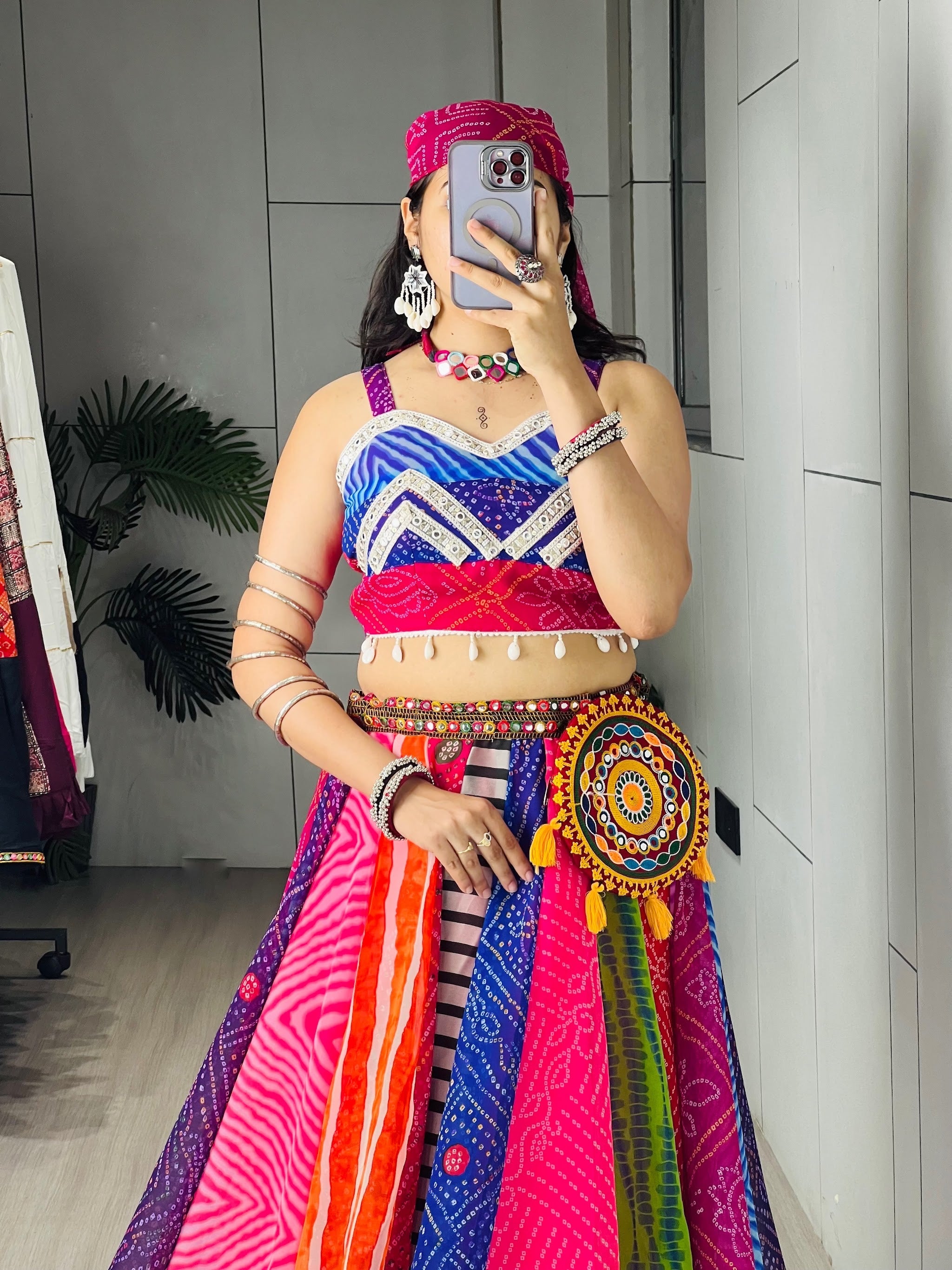 Navratri Multicolor Rangili Lehenga Set